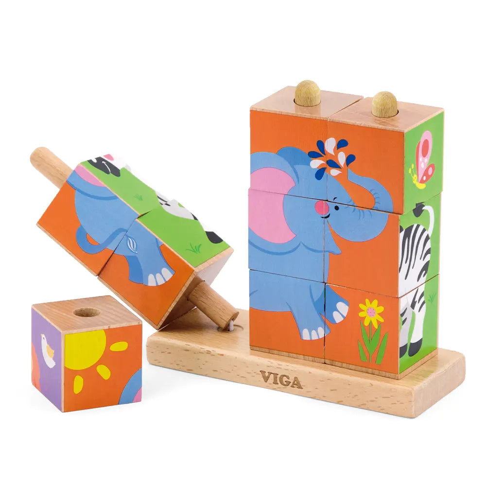 Viga Toys Puzzle Cube Empilable Jungle 2A+