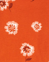 Robe À Imprimé Floral À Plusieurs Niveaux Carter's - Orange
