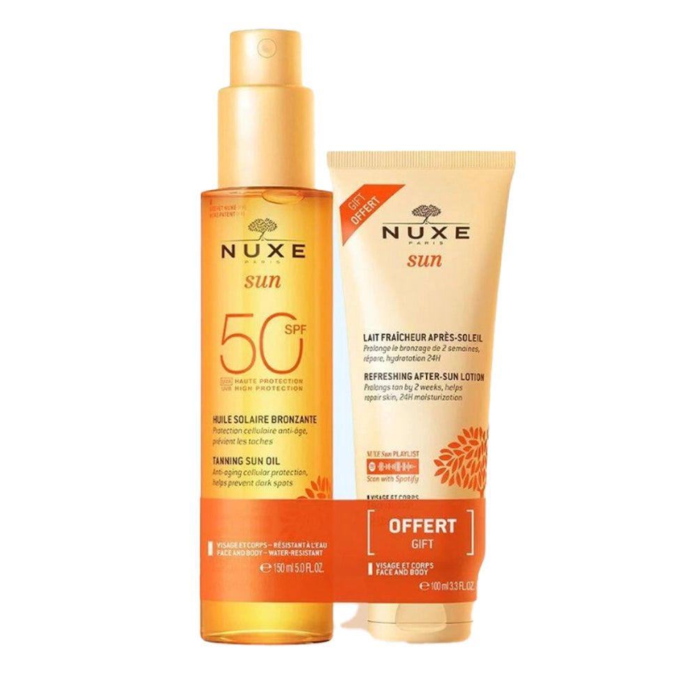 Nuxe Sun Spray SPF50 & Lait Fraîcheur Après-Soleil 100ml Offert