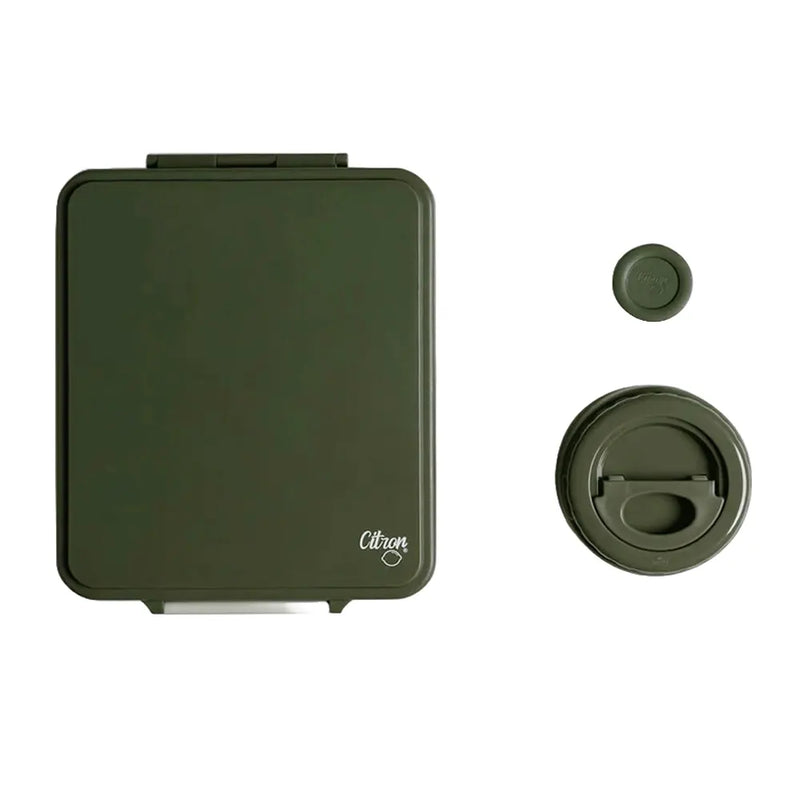 Citron Grande Lunchbox avec Pot Alimentaire Isotherme - Vert