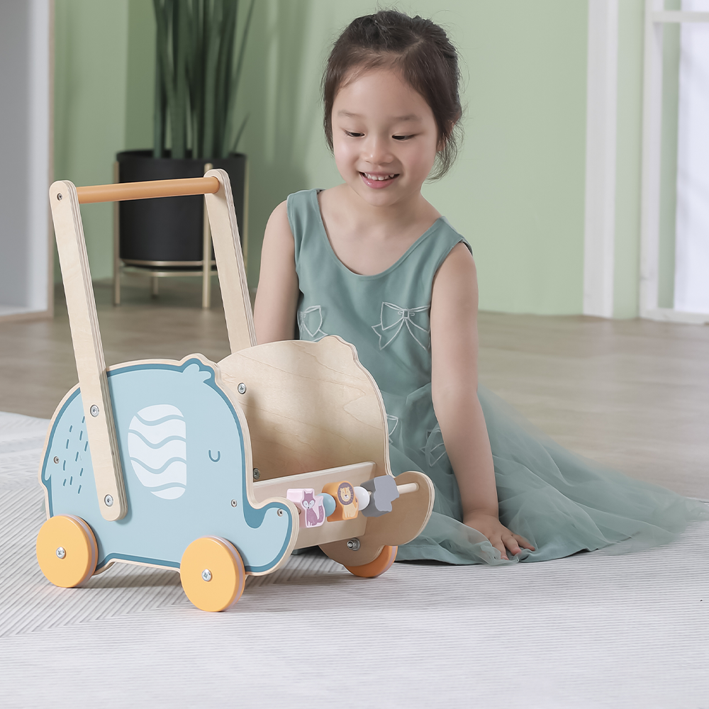 Viga Toys PolarB Trotteur Eléphant en Bois 12M+