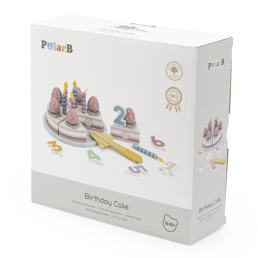 Viga Toys PolarB Gâteau d'Anniversaire en Bois 18M+