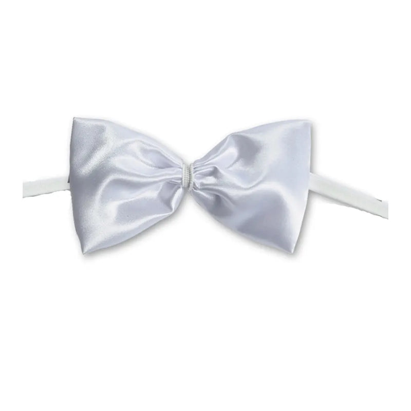 Pajarita de satén - Blanco