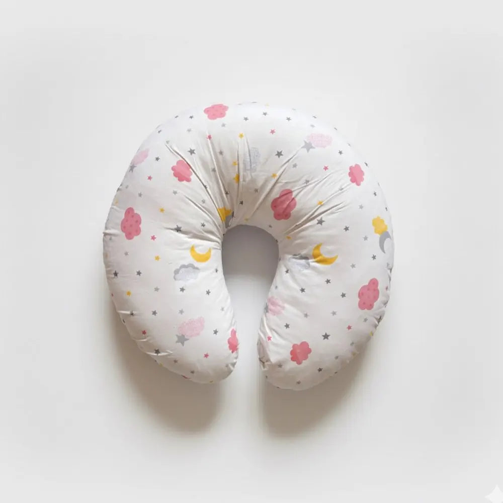 BébéYo Coussin d'Allaitement Étoile nuage - Rose