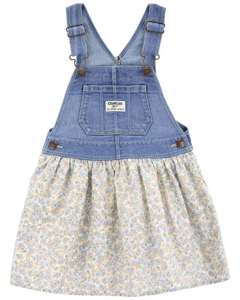 Robe Pull En Jean À Imprimé Floral OshKosh - Bleu