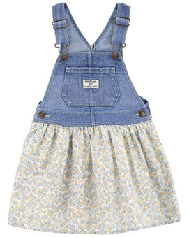 Robe Pull En Jean À Imprimé Floral OshKosh - Bleu