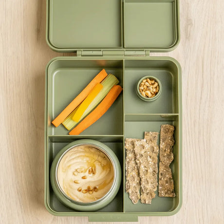 Large Lunchbox with Insulated Food Jar Citron - Green