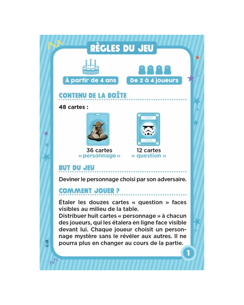 Jeu de Cartes Star Wars - T'es Qui Toi ! 6A+