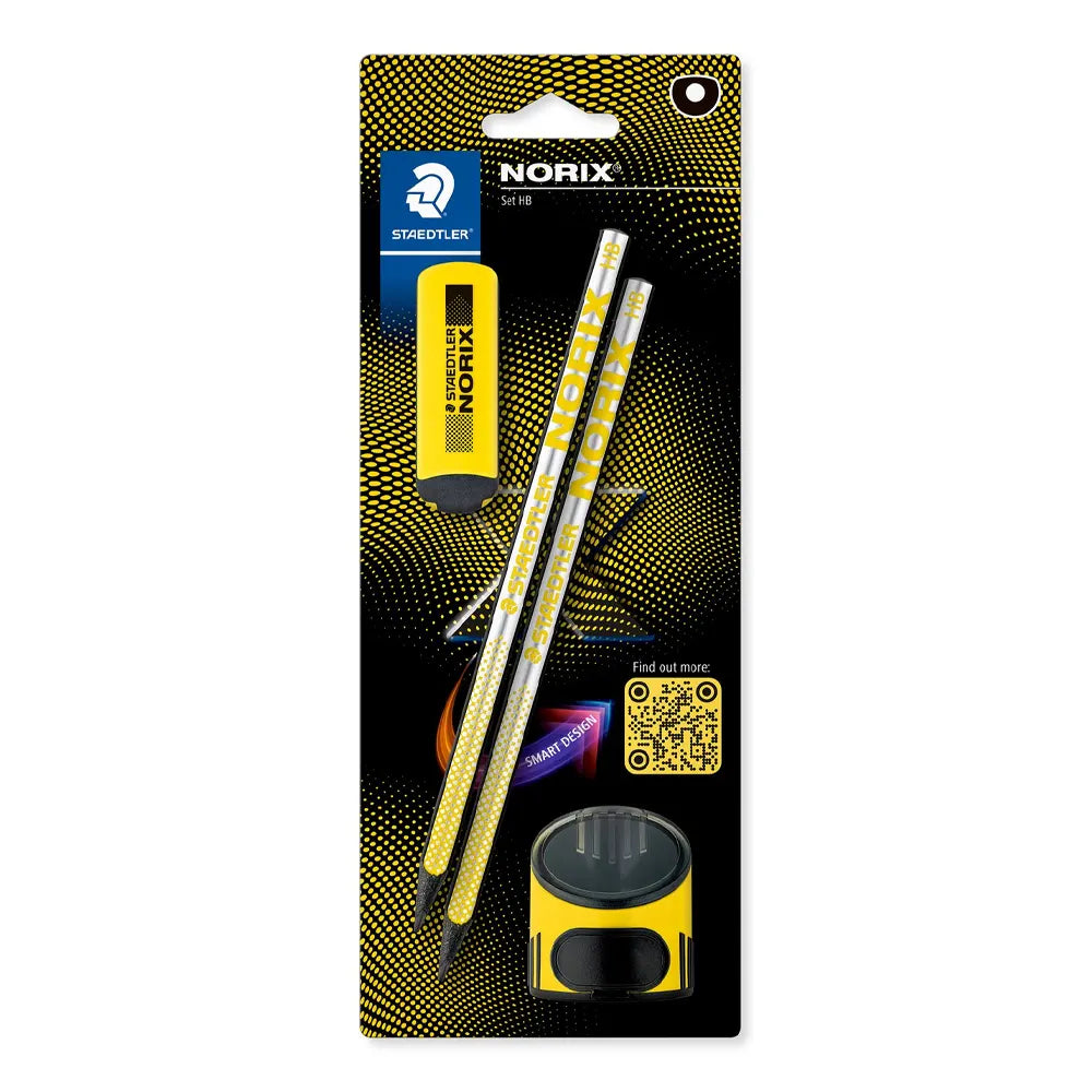 Staedtler HB Graphite Pencil Set with 2 Pencils, Eraser and Sharpener