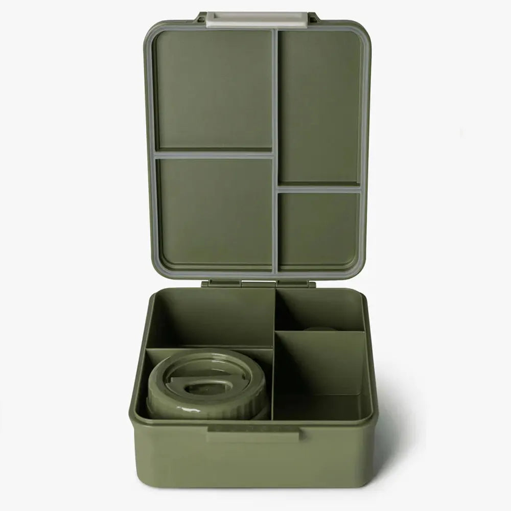 Large Lunchbox with Insulated Food Jar Citron - Green