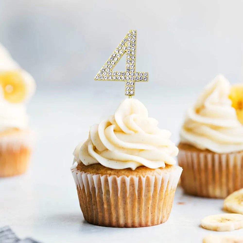 Adorno para Tarta Número 4 - Dorado