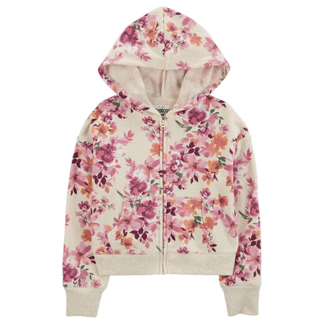 Sweat À Capuche en Polaire - Floral Crème