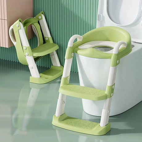 Reductor de inodoro plegable con escalera