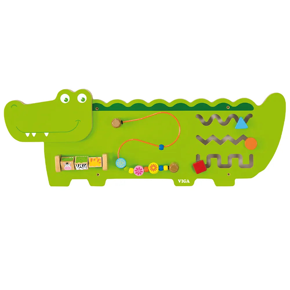 Viga Toys Jouet d'Activité Mural Crocodile 18M+