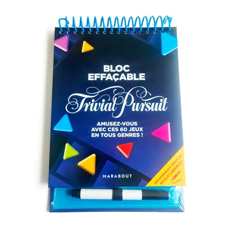 Bolígrafo y bloc de juego borrable Trivial Pursuit