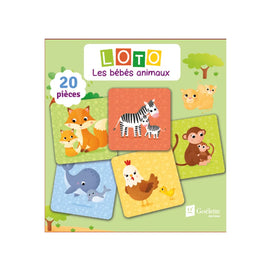 Piccolia Loto Les Bébés Animaux 6 Puzzles Illustrés dans un Coffret Pratique