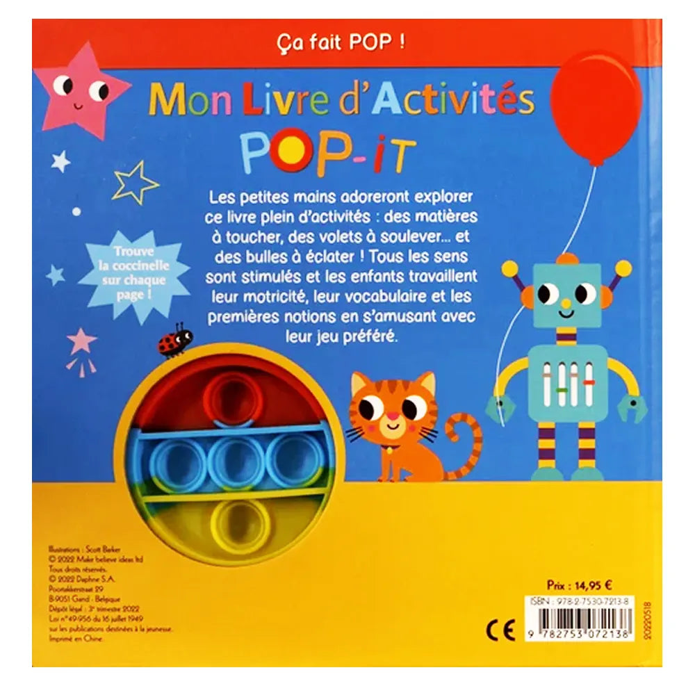Piccolia Livre Pop-it - Mon Livre d'Activités