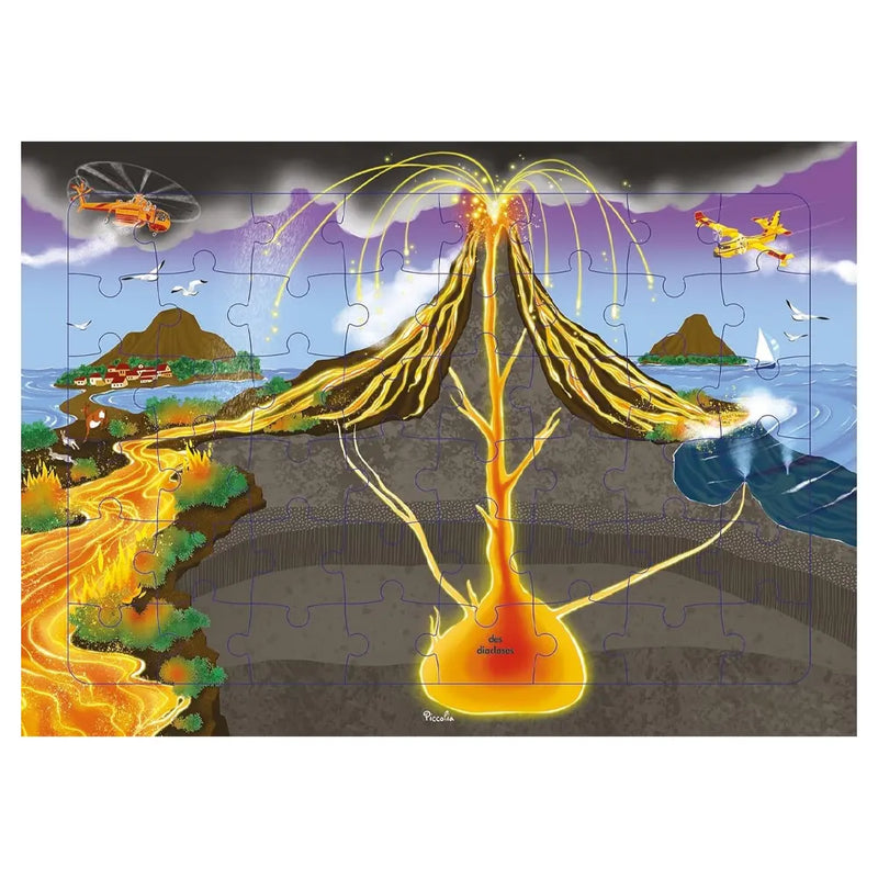 Piccolia Volcanoes 48-Piece Puzzle - 4Y+