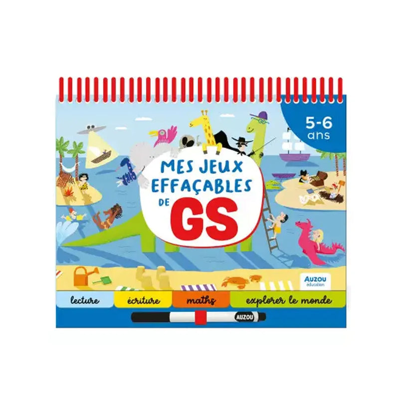 Auzou Éducation My Erasable Games for Kindergarten