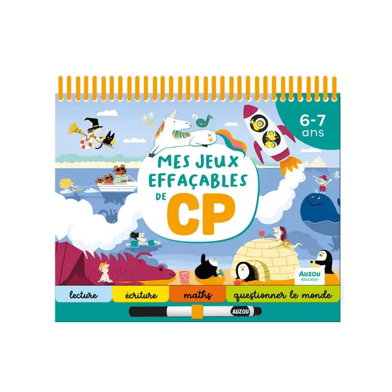 Auzou Éducation My Erasable Games for Grade 1