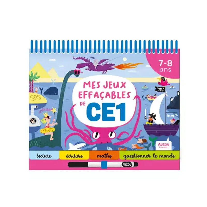 Auzou Éducation My Erasable Games for Grade 2