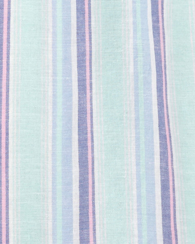 Combinaison Rayée En Lin Et Coton Boutonnée Sur Le Devant OshKosh - Multicolore