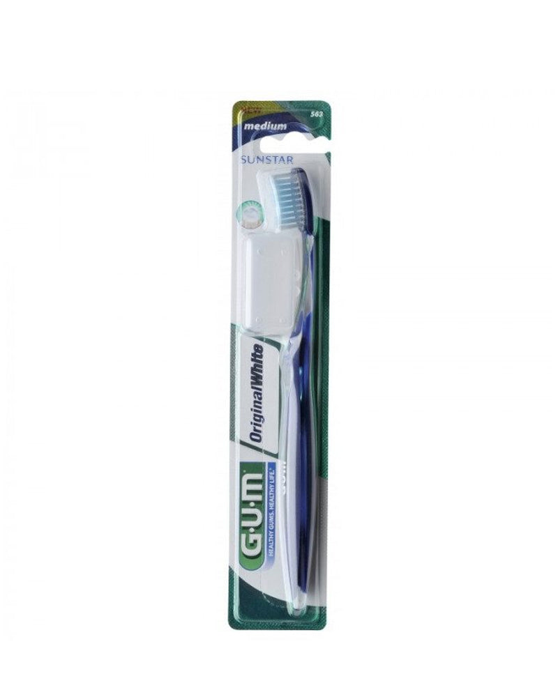 G.U.M Brosse à dents Original White Medium - Bleu