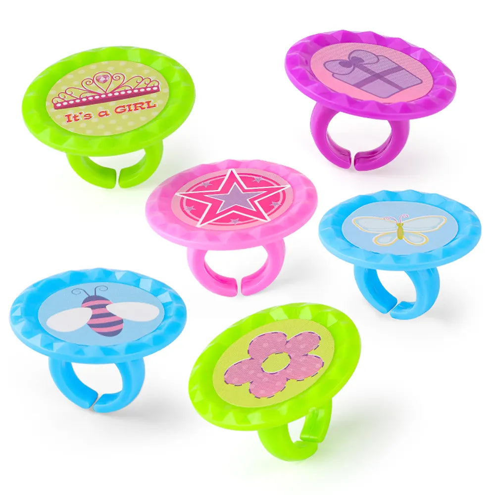 Set of 6 Novelty Rings - 3Y+