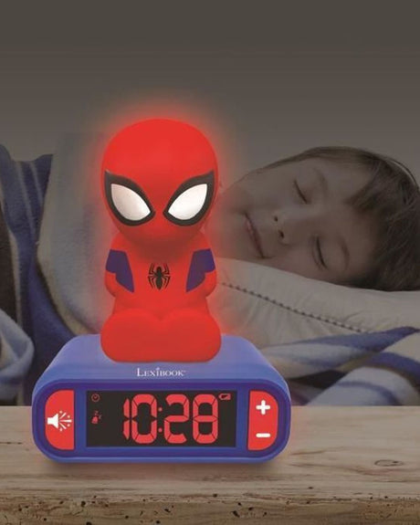 Lexibook 3D Night Light Alarm Clock (Sound & Lights) - Spider-Man