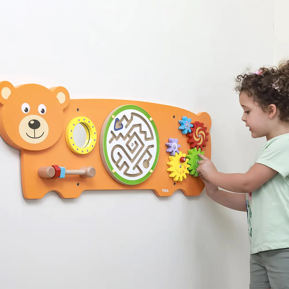 Viga Toys Jouet d'Activité Mural Ours 18M+