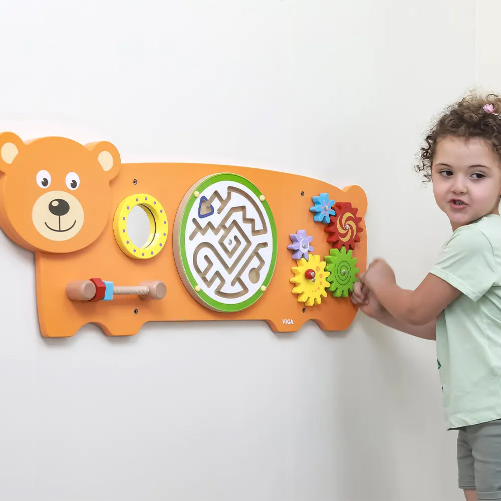 Viga Toys Jouet d'Activité Mural Ours 18M+