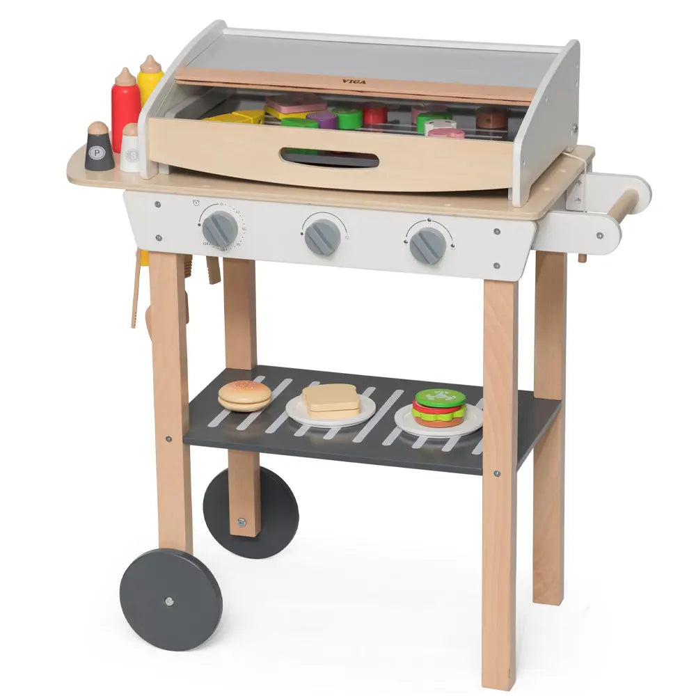 فيغا تويز لعبة شواء خشبية مع ملحقاتها – لعمر 3 سنوات فأكثر