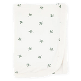 Couverture PurelySoft à imprimé feuilles - Ivoire
