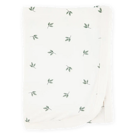 Couverture PurelySoft à imprimé feuilles - Ivoire