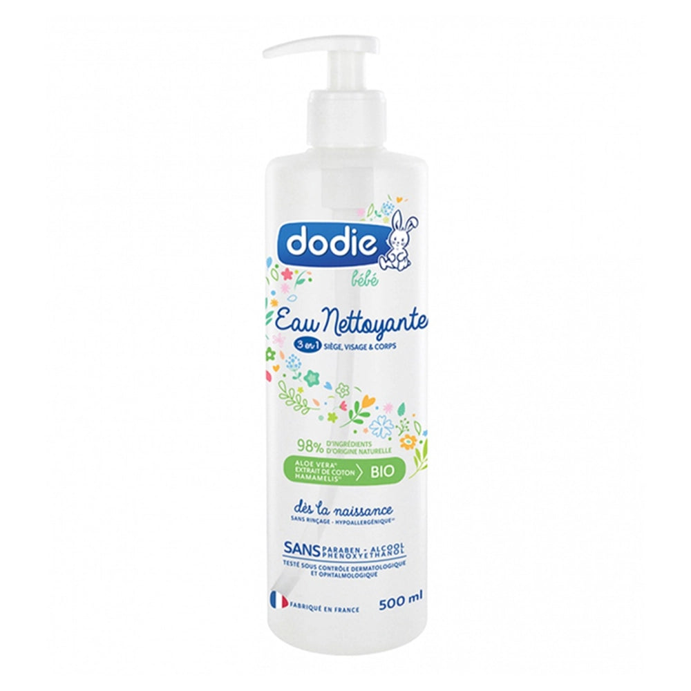Dodie Eau Nettoyante 3 en 1 Flacon Pompe - 500ml