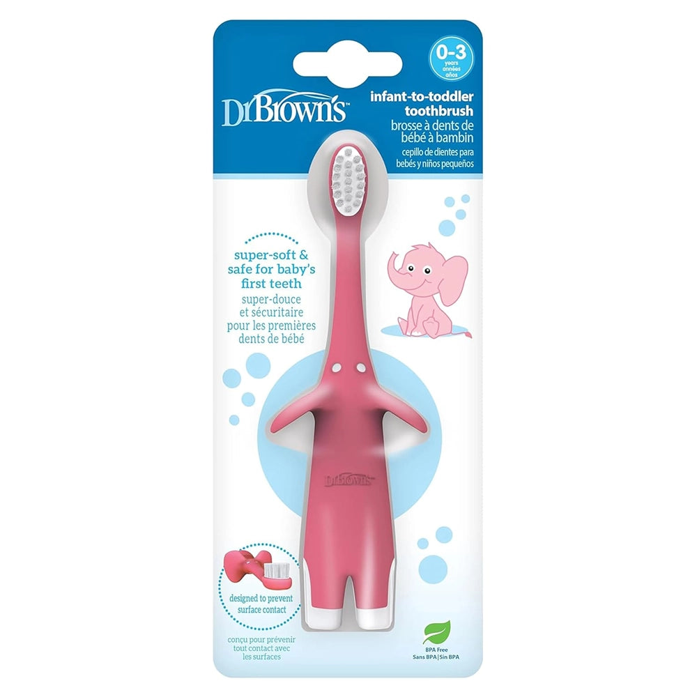 Dr. Brown's Toothbrush 0-3A - Pink