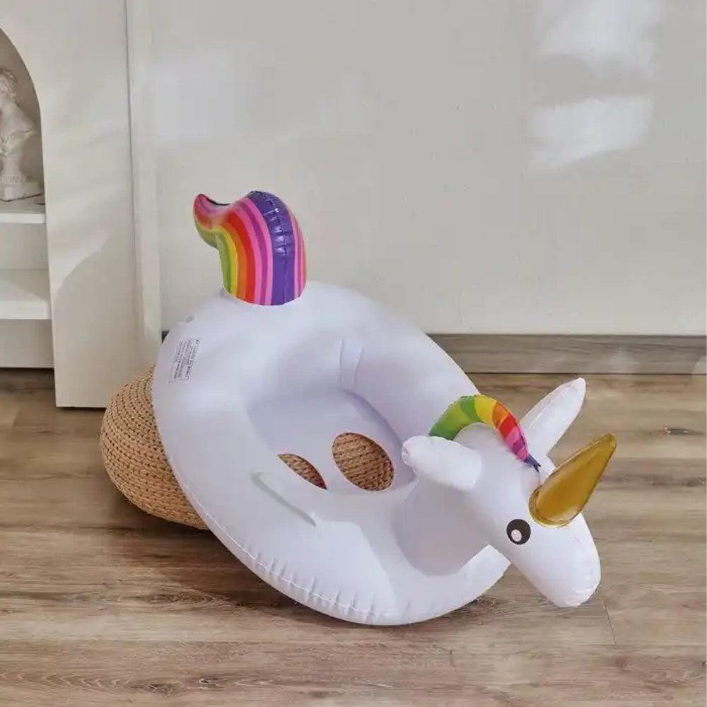 Bouée Siège Enfant Licorne Arc-en-Ciel avec Poignée