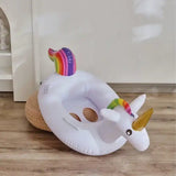 Bouée Siège Enfant Licorne Arc-en-Ciel avec Poignée