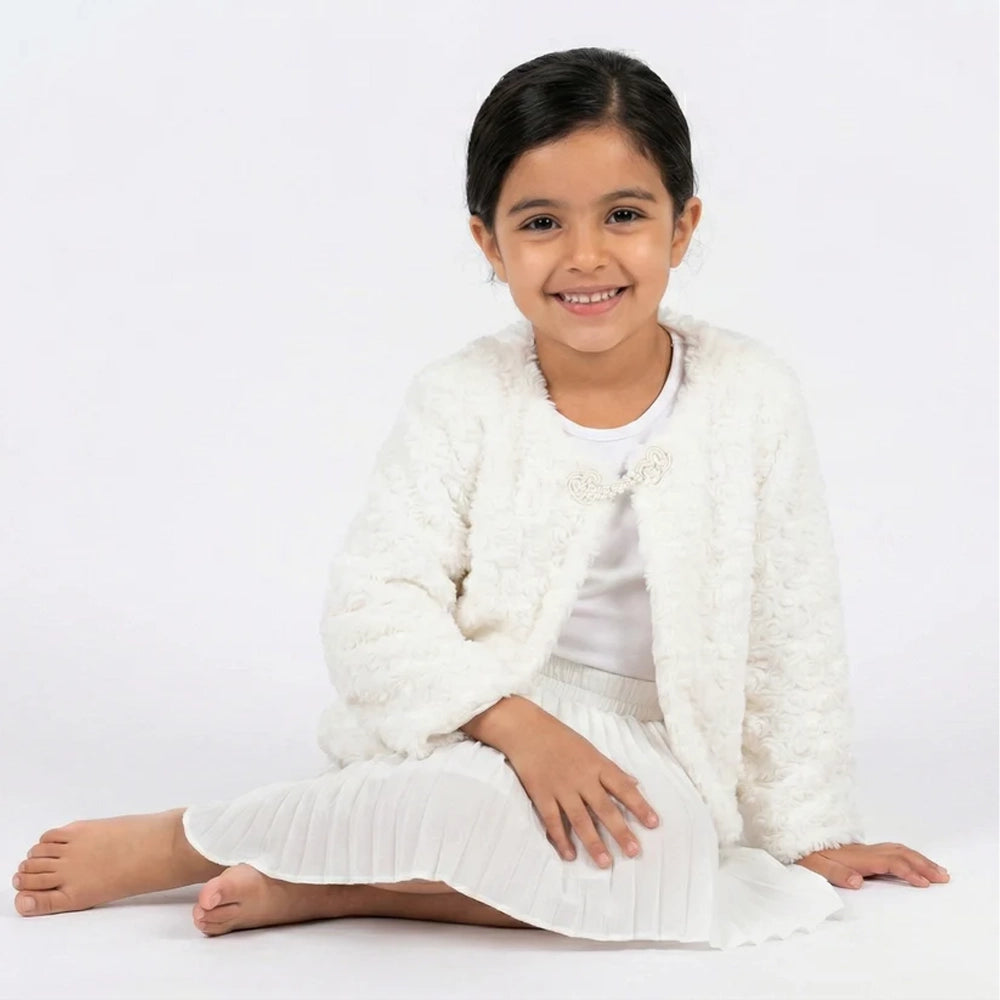 Cape Veste pour Fille - Blanc