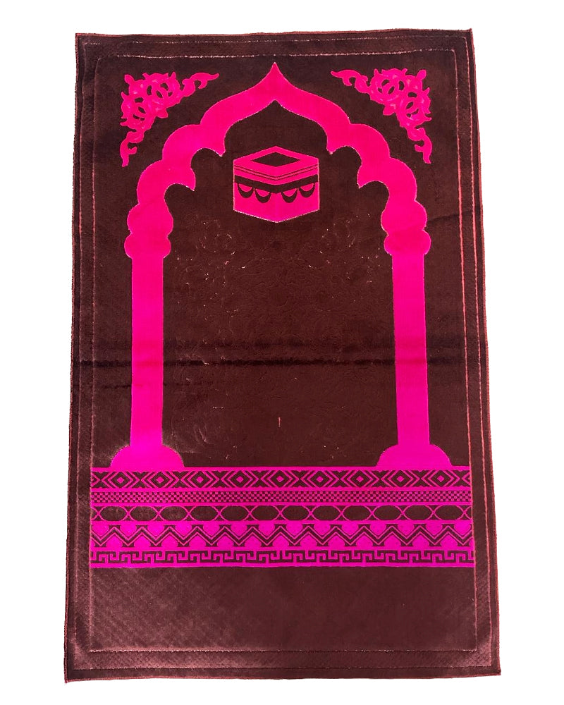 Tapis de Prière Très Doux - Marron & Rose