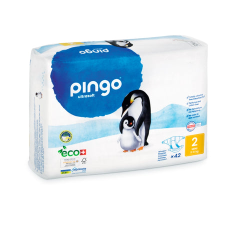Couches Écologiques Pingo Taille 2 - (3-6Kg) 42 Unités