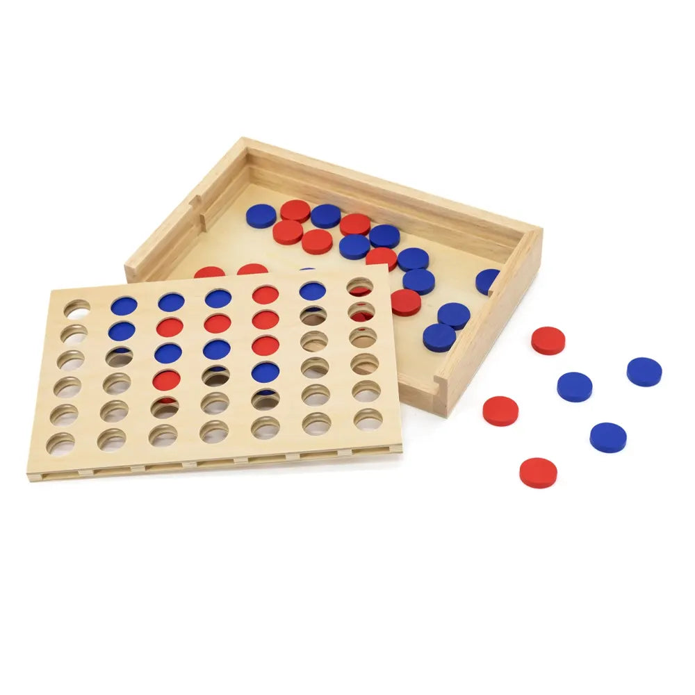 Viga Toys Juego Clásico 4 en Raya de Madera - 3A+