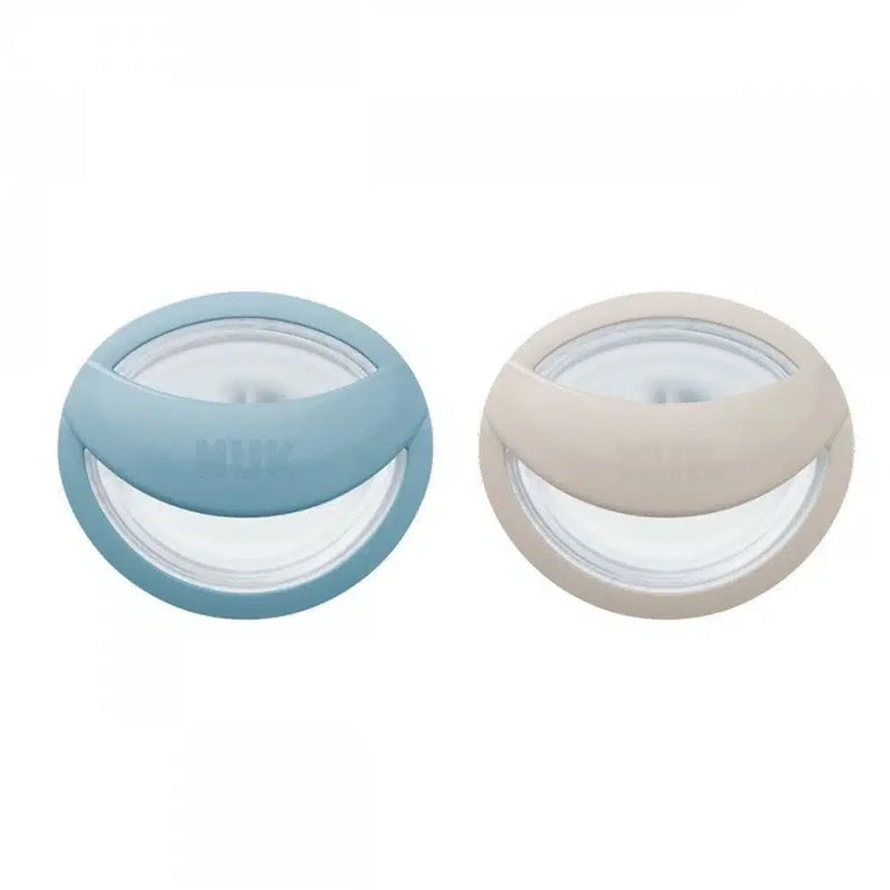 NUK Lote de 2 Chupetes MommyFeel 0-9M - Gris y Azul