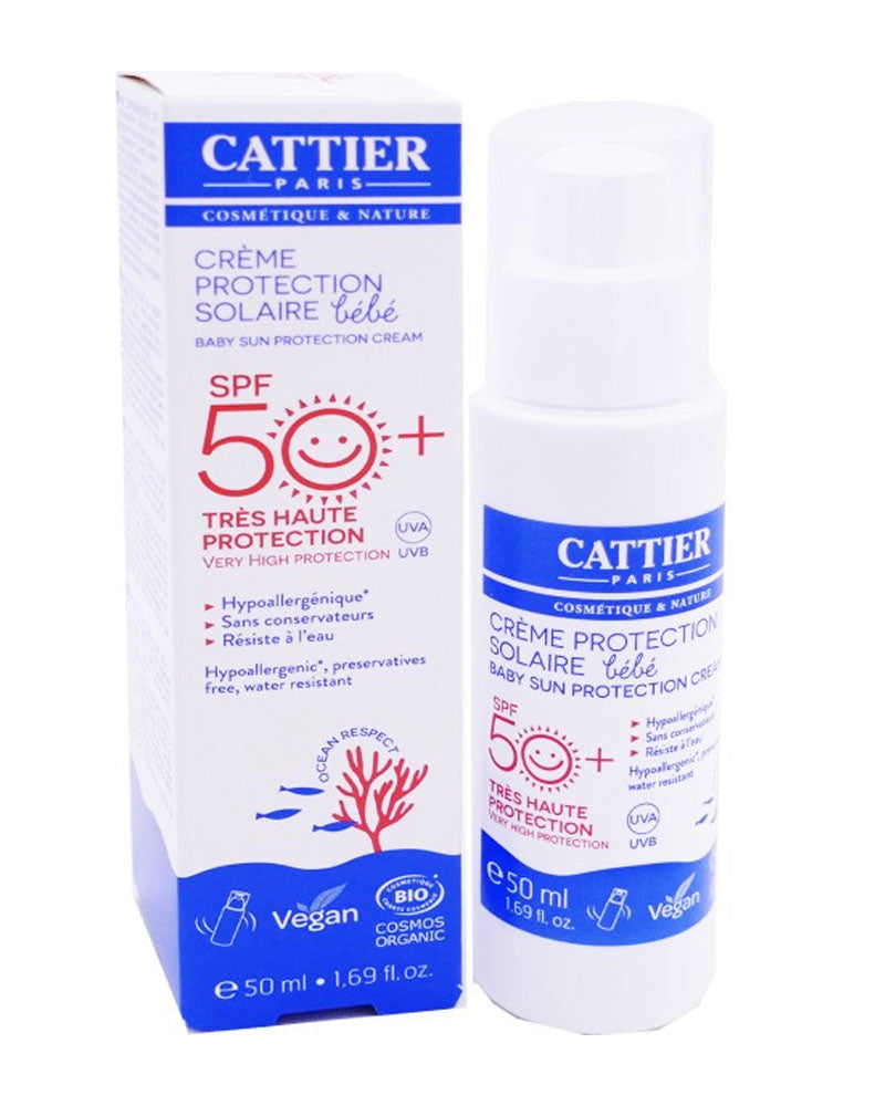 Crème protection solaire bébé SPF50+ Cattier - 50ml