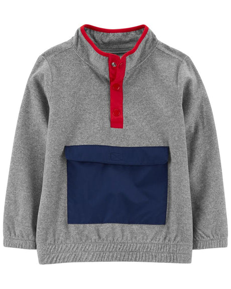 Pull En Polaire Carter's - Bleu & Rouge & Gris 