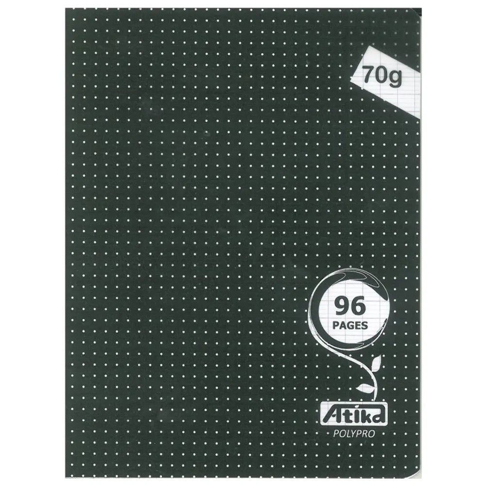 Atika Cahier Piqure A4+ 96 Pages Seyès 70g - Noir