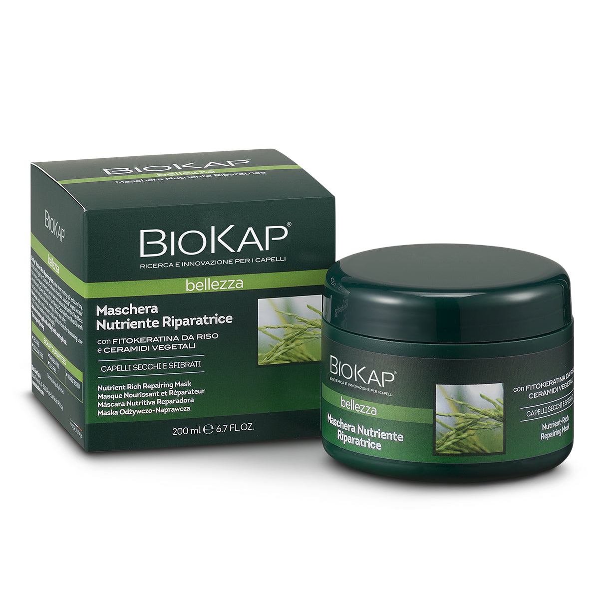 Biokap Masque nourrissant réparateur cheveux secs 200 ml – visuel officiel du produit