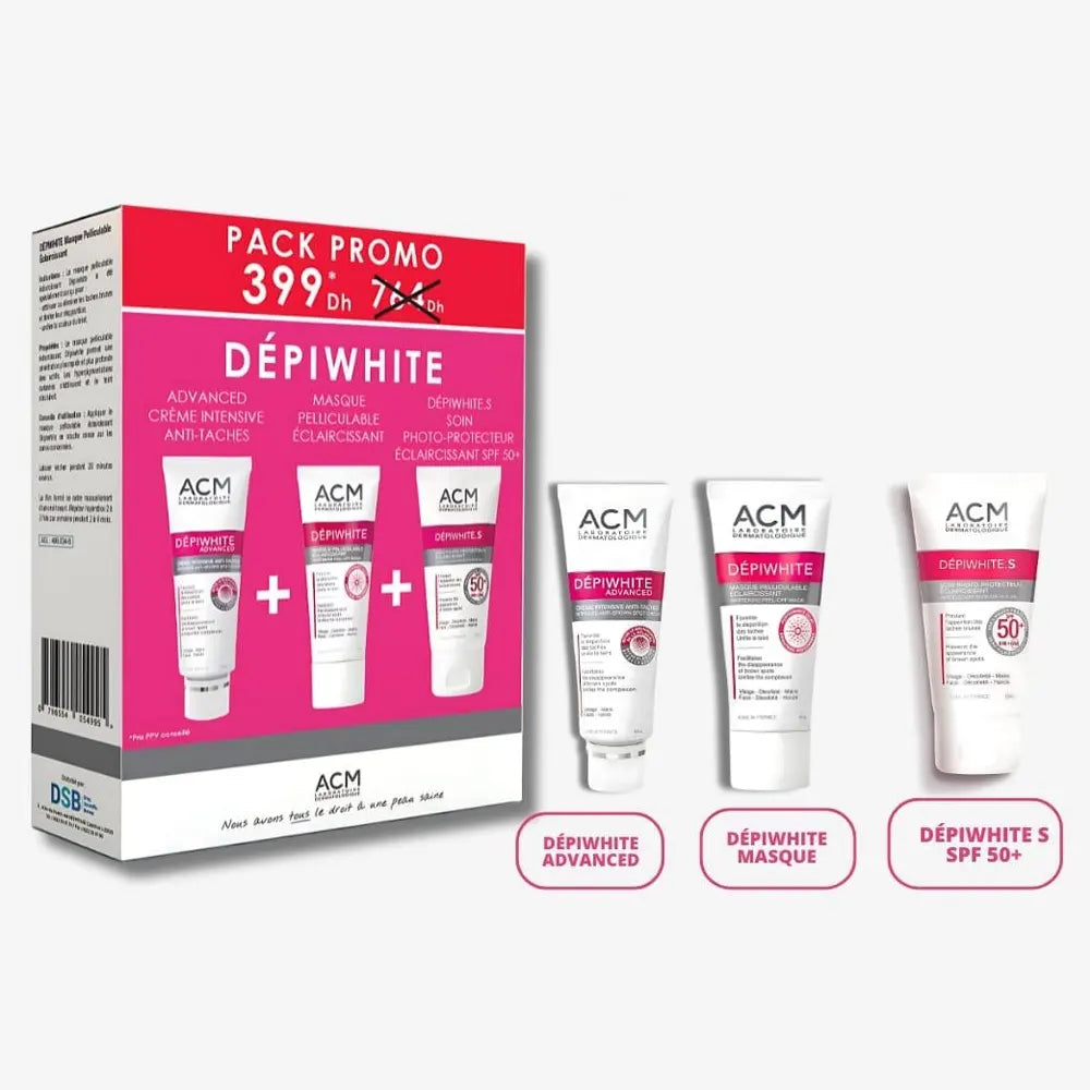 ACM DepiwhiteTrio Ultime Advanced – Crème Dépigmentante + Masque + Écran Solaire