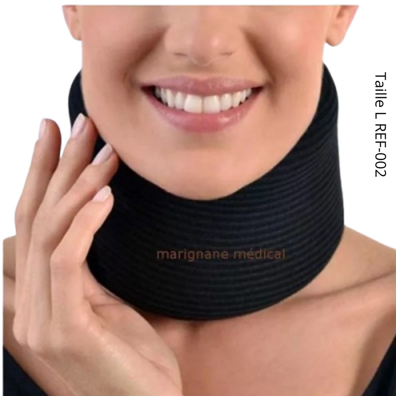 ANNAFIX Collarín Cervical Espuma Negro Talla Grande REF-002