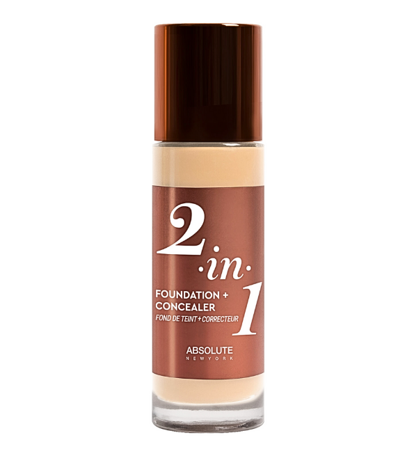 Flacon de fond de teint et correcteur 2en1 Absolute New York teinte Cool Porcelain 35 ml
